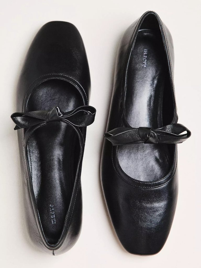 Knotted Bow Mary Jane Flats